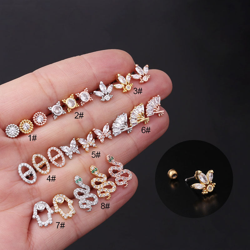 20G Rose Gold Insects Cartilage Studs Helix Daith Studs | HSPJ319